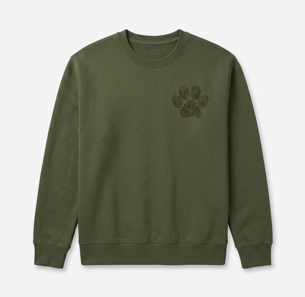 Floral Paw Print